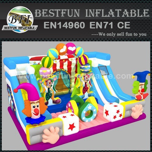 New Design Inflatable happy circus bounce slide