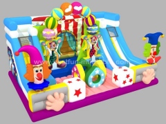 New Design Inflatable happy circus bounce slide
