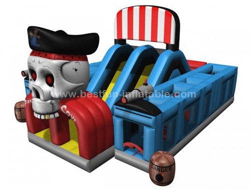 Pirates cove ABC inflatable obstacle course slide