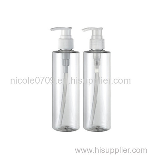 Empty plastic transparent PET 250ml plastic bottle cosmetic
