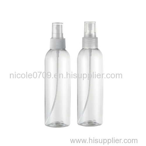 200ml Cosmo round spray bottler clear plastic PET bottle