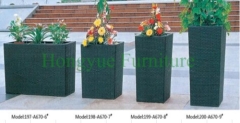 Patio rattan wicker flower pot craft