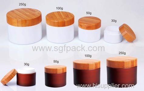 35mm tube with bamboo cap cosmetic plastic tube