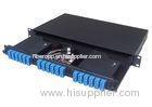 Black MPO 1U 12 Port Fiber Optic Patch Panel 24 Port Fiber Termination Panel