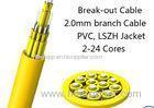 24 Fiber Multimode Fan-Out Indoor Breakout Fiber Optic Cable With High Strength