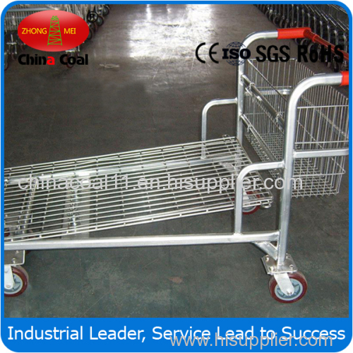 RH-LH Warehouse cargo flat metal logistic trolley