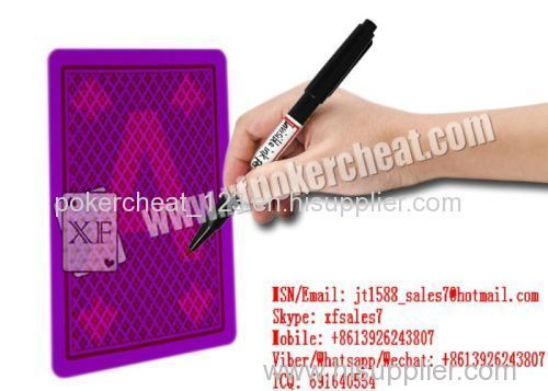 XF invisible ink and invisible pen to mark the markings on the back of cards