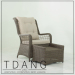 Elise Relax Wicker Chair with Ottoman