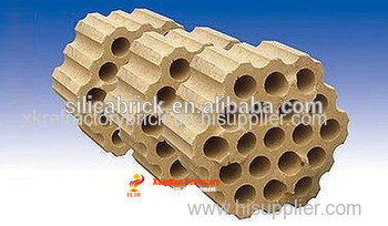 Silica refractory checker brick for hot blast stove