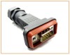 Assembly waterproof db9 male connector ip67