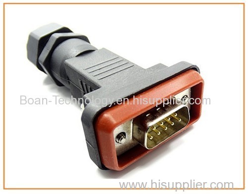 Assembly waterproof db9 male connector ip67