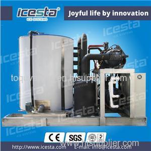 ICESTA Industrial Food-Grade Stainless Steel Flake Ice Making Machine 10t/24hrs
