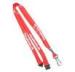 Red Personalized Tubular Screen Printed Lanyards For School / Business Conference