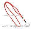 Metal Ring Hook Name Tag / ID Card Lanyards Rope Cord 5MM Diameter With Simply Logo