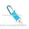 Nylon Blue Personalized Metal Carabiner ClipsFor Climbing / Outing Exploring