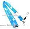 Customizable Blue Nylon Personalised Neck Strap ID Badge Holders Lanyards