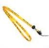 Identification Yellow Durable Tube Lanyards Personalised Neck Strap With Metal Clip