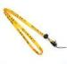 Identification Yellow Durable Tube Lanyards Personalised Neck Strap With Metal Clip