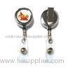 Round Retractable Metal Badge Reel Personalized Environmental Protection