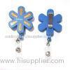 Plastic Pull Durable Retractable Key Reels Eco-Friendly Flower Shaped