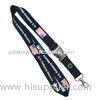 Plastic Buckle Multicolor Breakaway Neck Lanyards 1 Side Recycled PET