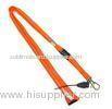 Personalized Cute Orange Cell Phone Holder Lanyard With Snap Hook / Metal Hook