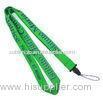 20MM Width Durable Fashion Green Neck Lanyard For Cell Phone / Badge Card