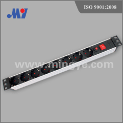 German PDU socket with over-loading protector