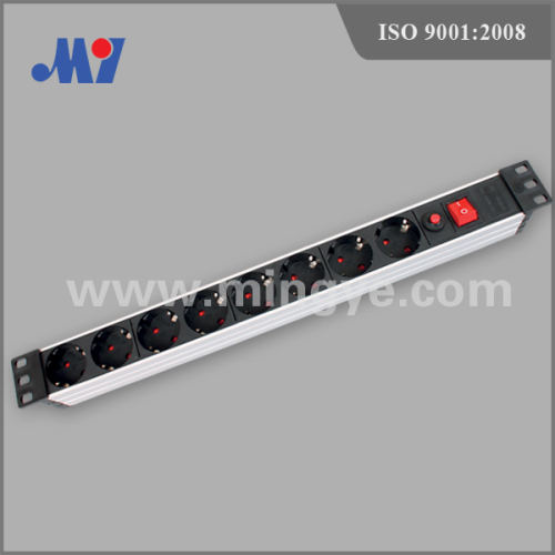 German PDU socket with over-loading protector