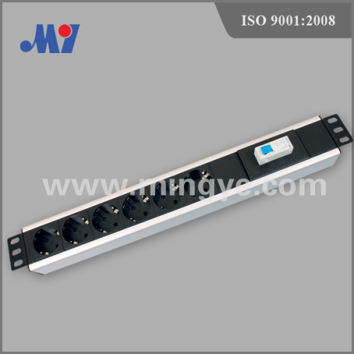 German PDU socket with single air switch