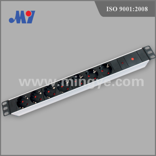 German PDU socket with LED indicator