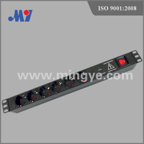 German PDU socket with Uninflammable PC module