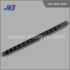 German PDU socket with over-loading protector and LED indicator