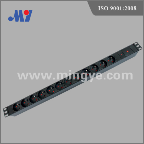 French PDU socket with Uninflammable PC module