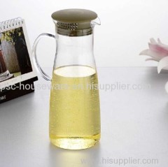 1000ml Borosilicate Transparent Glass Water Jar With Silicone Lid Food Grade