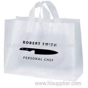 Saturn Frosted Shopping Bags W/ Foil Hot Stamp