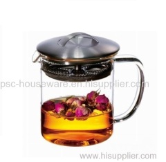 Small Flower Teapot 500ml With Stainless Steel Mesh Lid