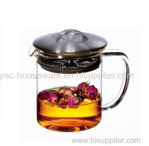 Small Flower Teapot 500ml With Stainless Steel Mesh Lid