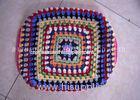 Square Washable Knitted Pouffes Cover Fullcolor Eco - Friendly For House Decoration