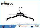 36gsm Plastic Clothes Hangers Black With Metal Hook 22.5cm Length