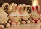 PP Cotton Smiling Stuffed Bunny Rabbit Golden Button Rabbit Cuddly Toy
