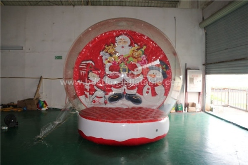 Christmas human inflatable snowing globes