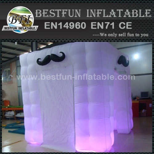 Attractive Portable Lighted Inflatable Cube Photo Booth