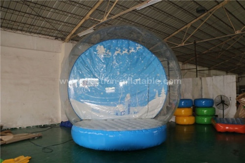 Outdoor snow globe inflatable decorations Christmas snow bubble balls