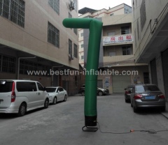 Inflatable air dancer with one leg air tube