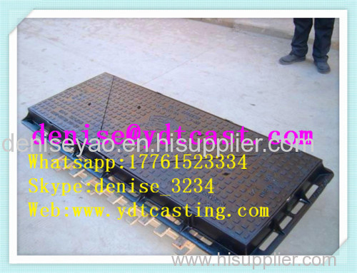 OEM Ductile Iron manhole cover EN124 D400 C250 JRC14 hatch cover