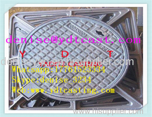 OEM Ductile Iron manhole cover EN124 D400 C250 sewer cover solid