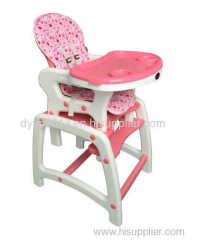 Baby High Chair with Playtable Conversion. Pink/Gree/Blue/Brown. EN14988 Standard