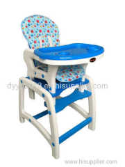 Baby High Chair with Playtable Conversion. Pink/Gree/Blue/Brown. EN14988 Standard