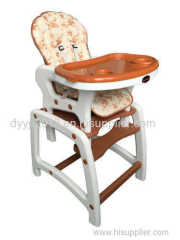 Baby High Chair with Playtable Conversion. Pink/Gree/Blue/Brown. EN14988 Standard